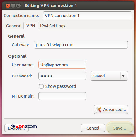 Ubuntu Linux PPTP VPN Setup Guide Step Seven